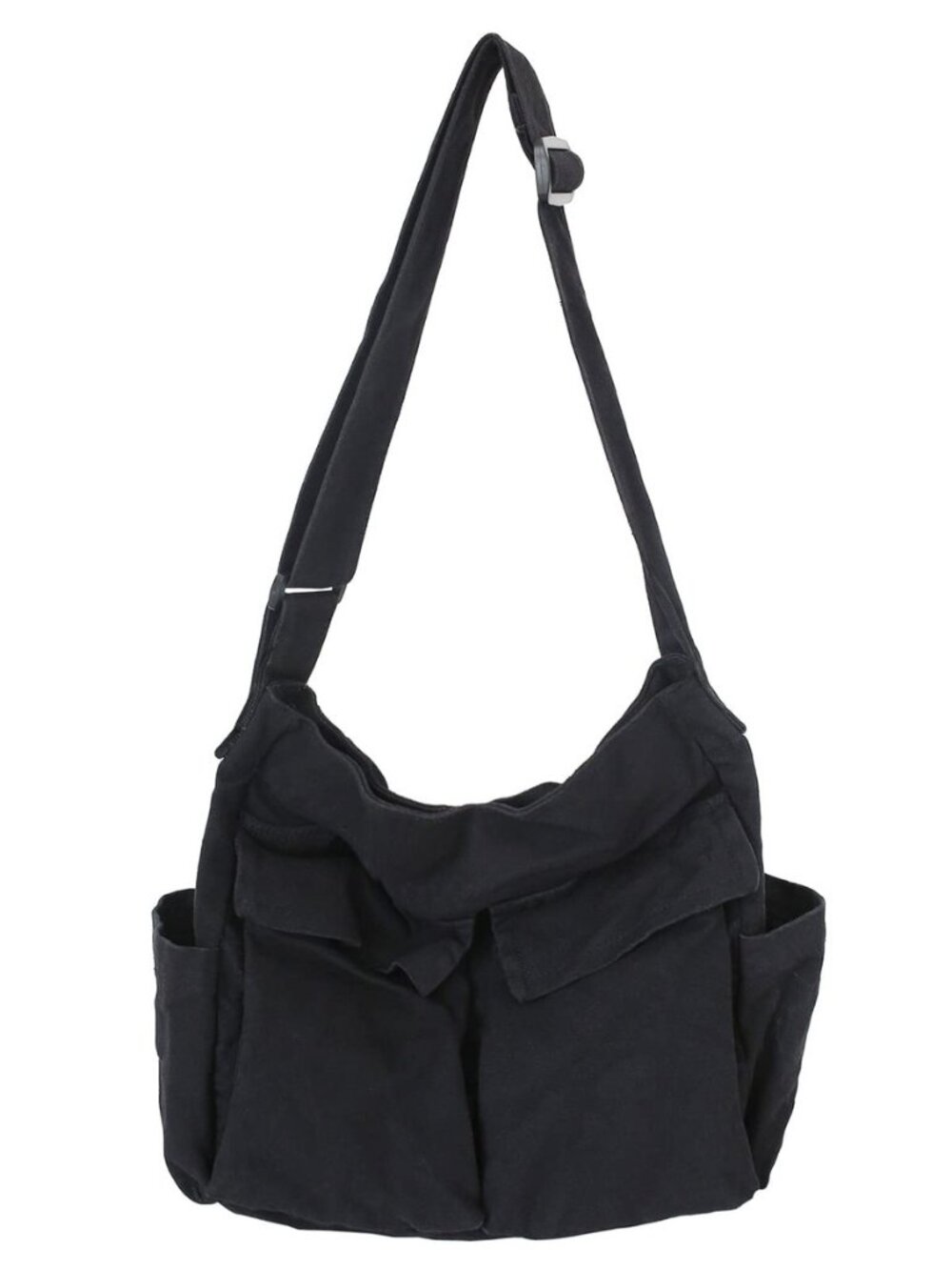 Canvas Messenger Bag Large Hobo Bag Crossbody Shoulder Bag Tote Bag with Pocket